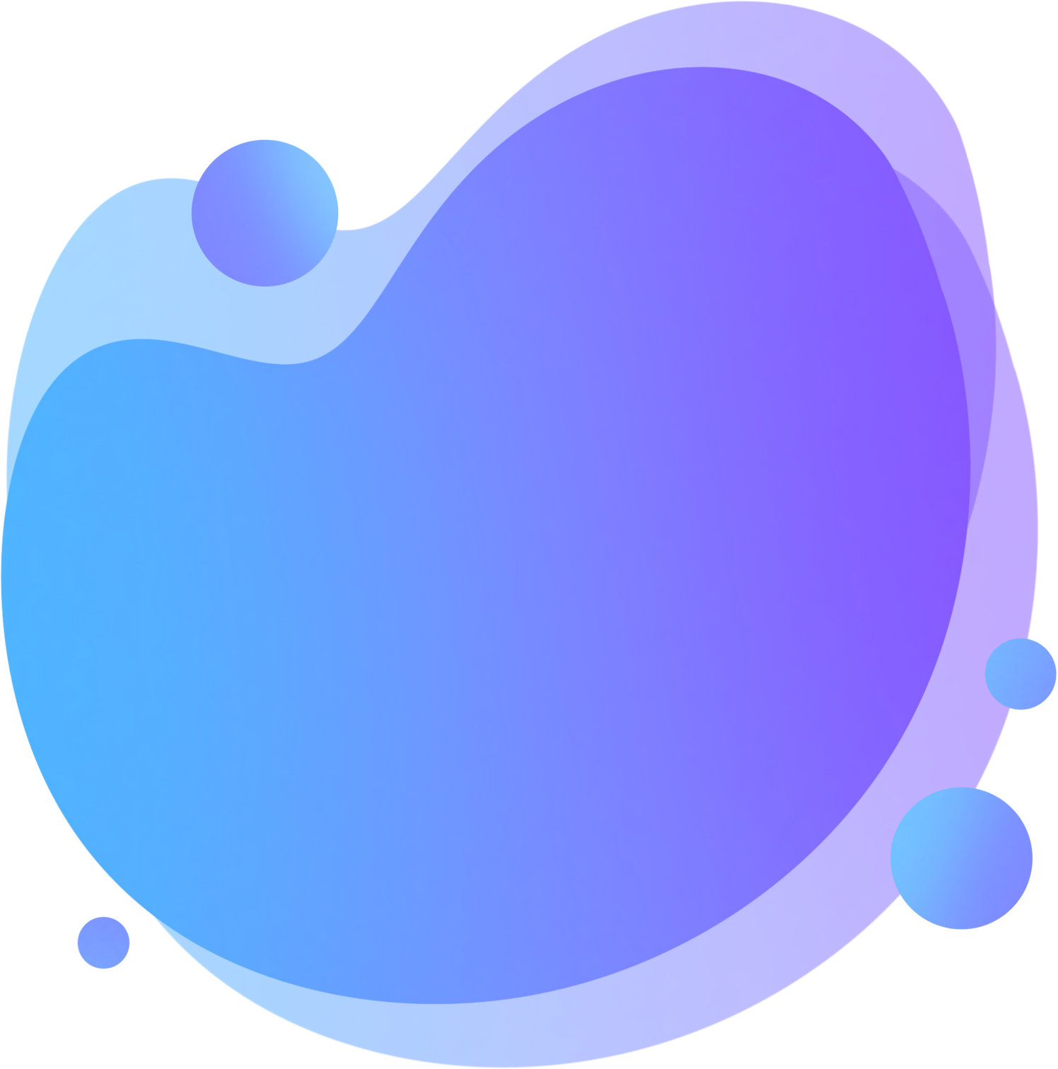 Blue purple gradient blob